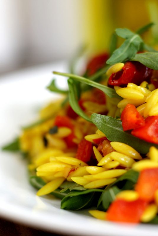 Orzo Pasta with Slow Roasted Tomatoes