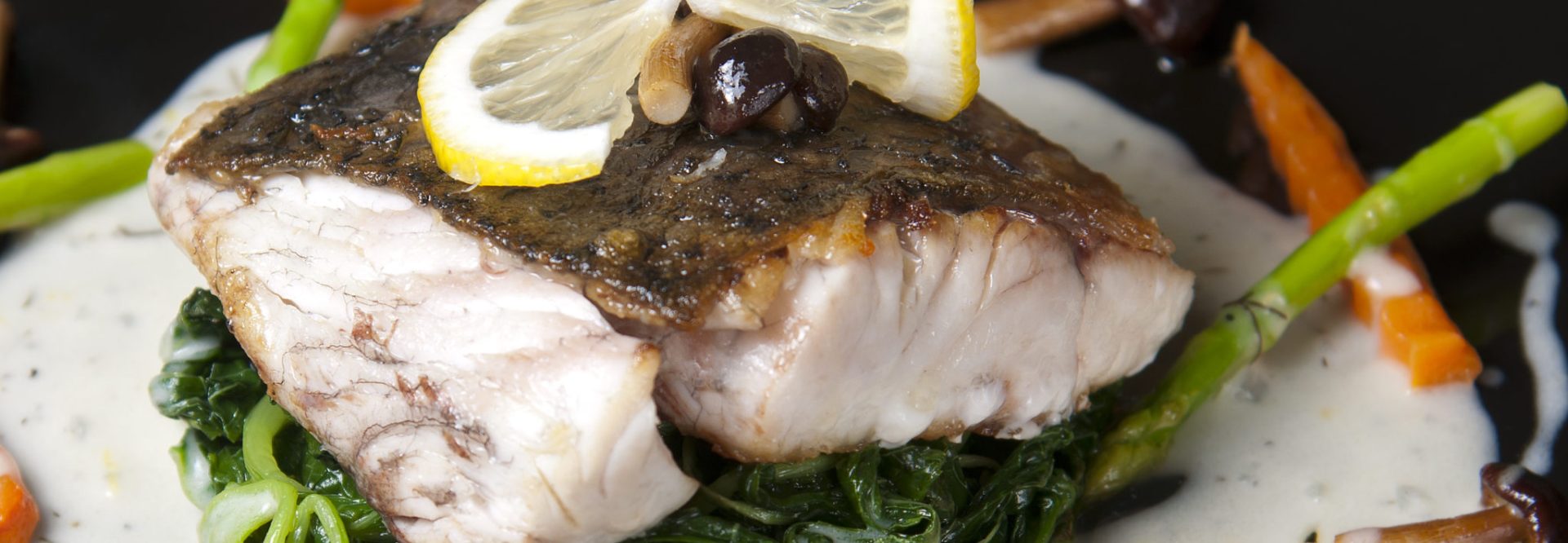 bass-fish-with-spinach